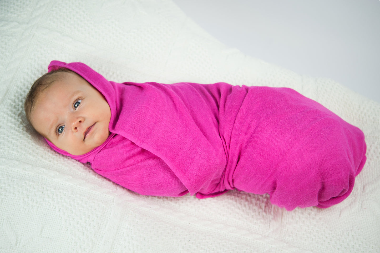 Bamboo Swaddle 47.2" x 47.2" - Baby Pink