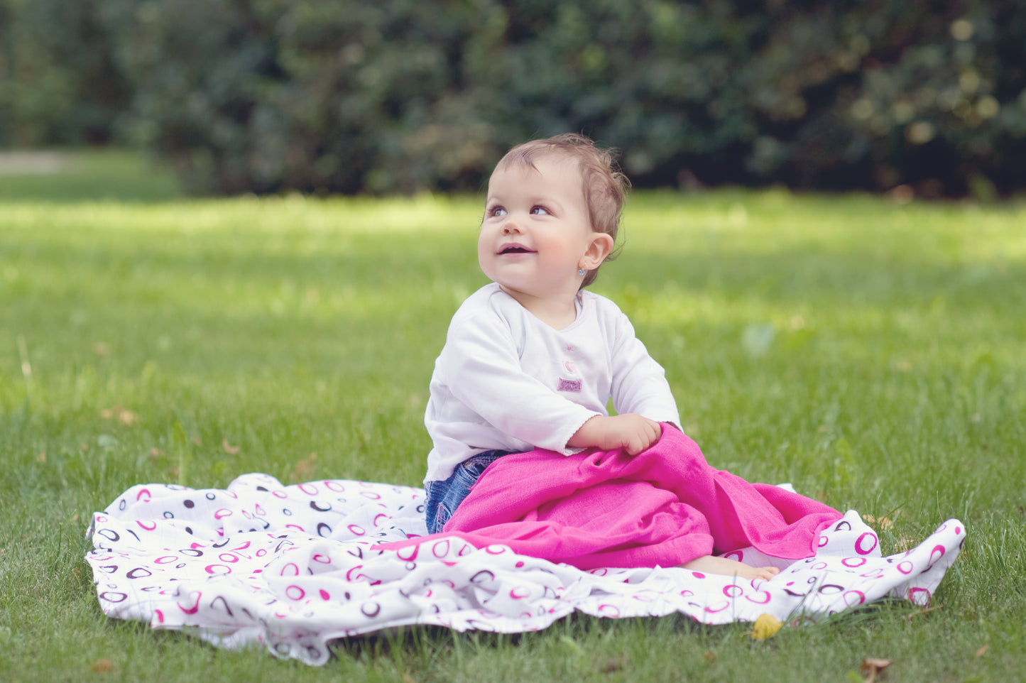Bamboo Swaddle 47.2" x 47.2" - Baby Pink