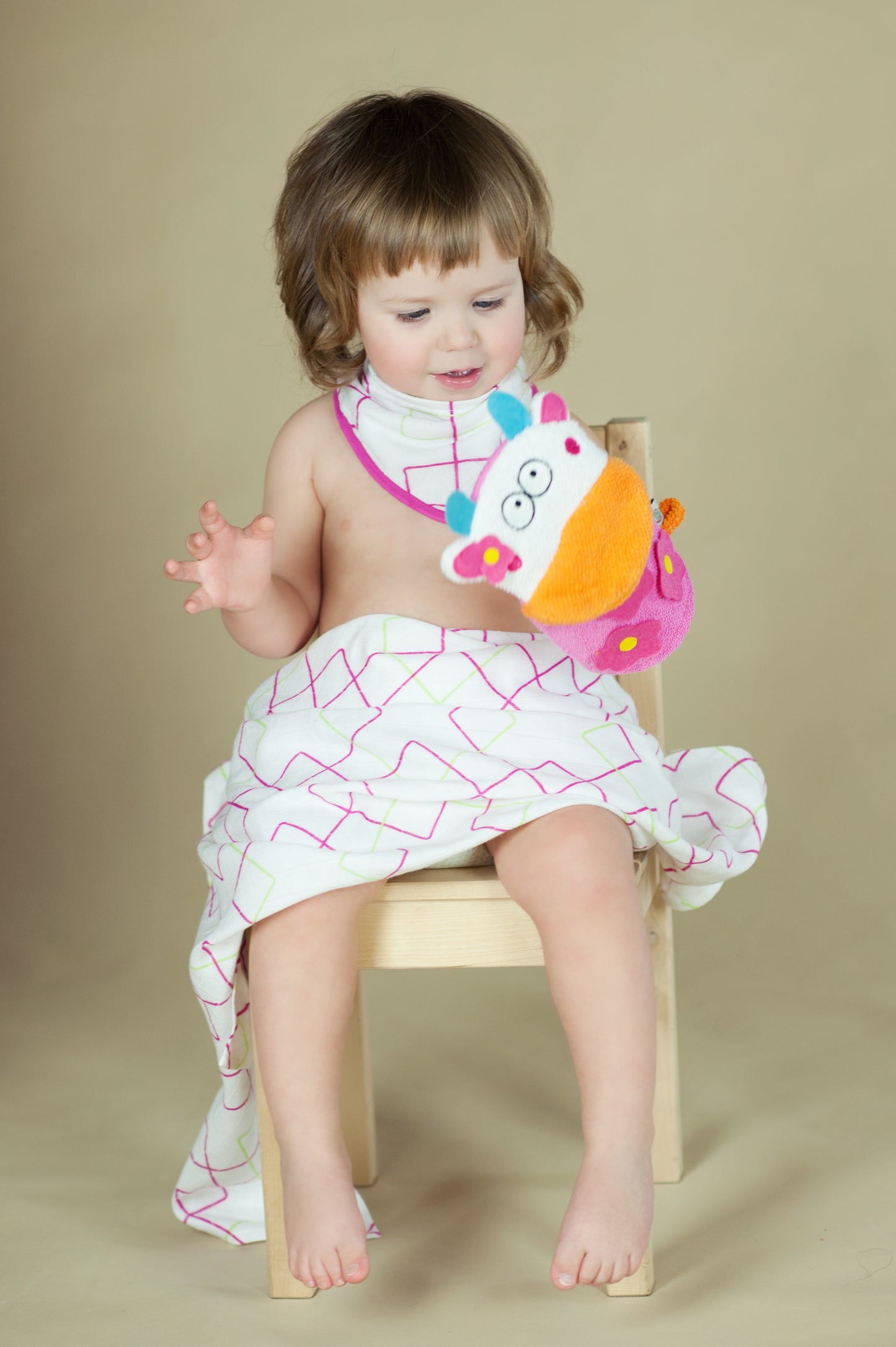 Cotton Bath Glove - Tiger
