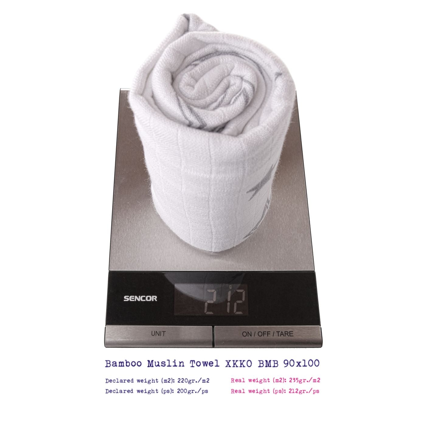 Bamboo Muslin Towel 35.4" x 39.3" - Natural