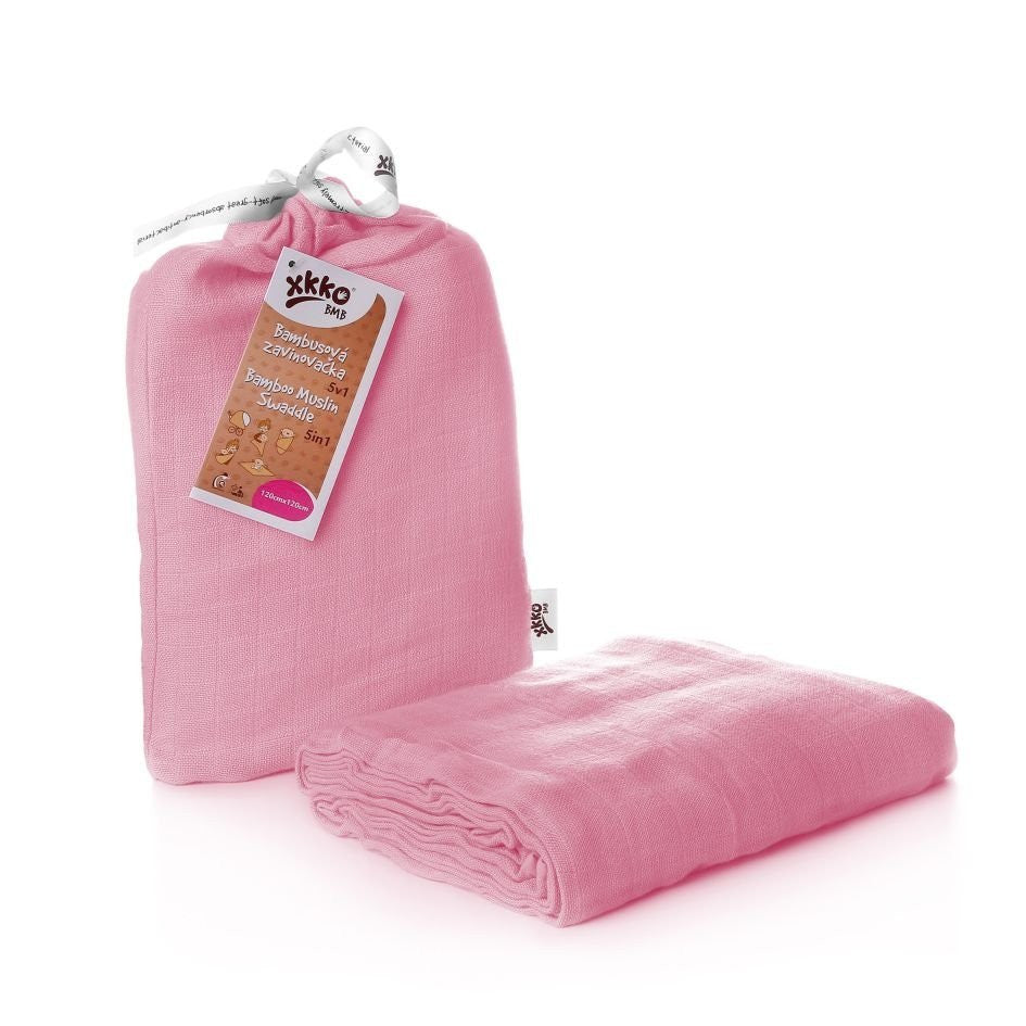 Bamboo Swaddle 47.2" x 47.2" - Baby Pink