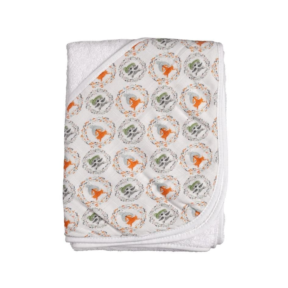Bamboo Hooded Terry Towel 35.4" x 35.4" - Fox & Raccoon