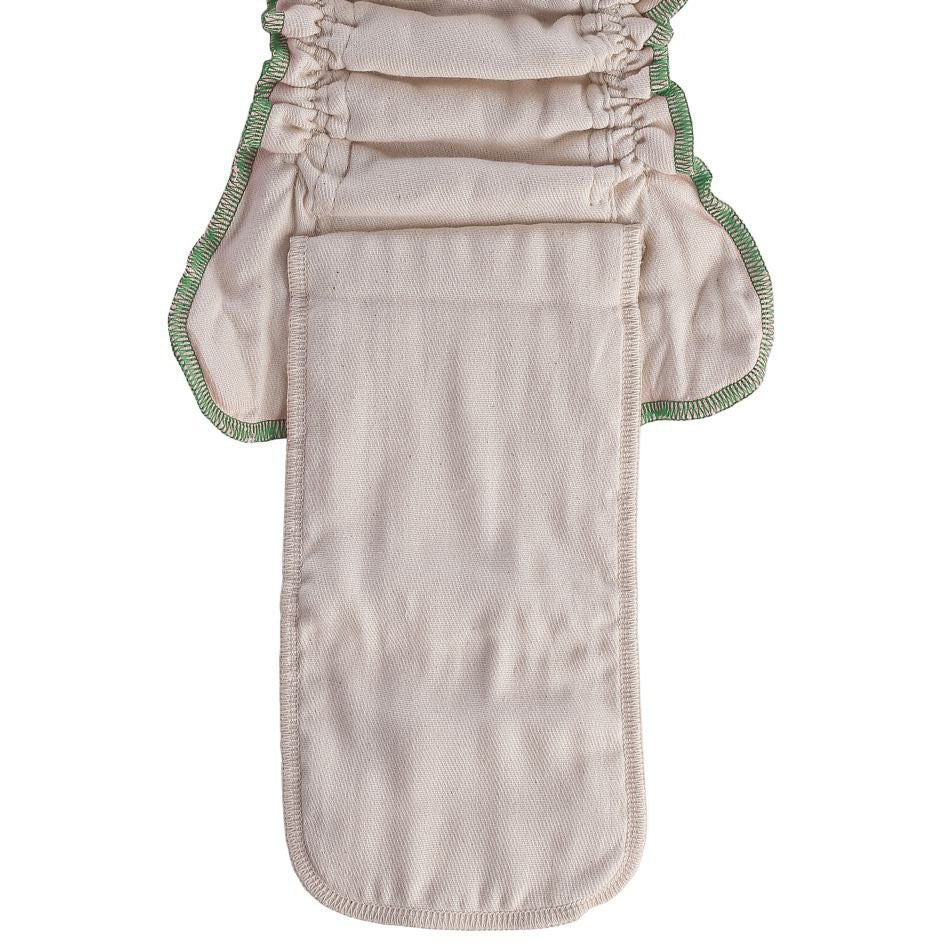 Organic Cotton Fitted Diaper - Natural - Size L