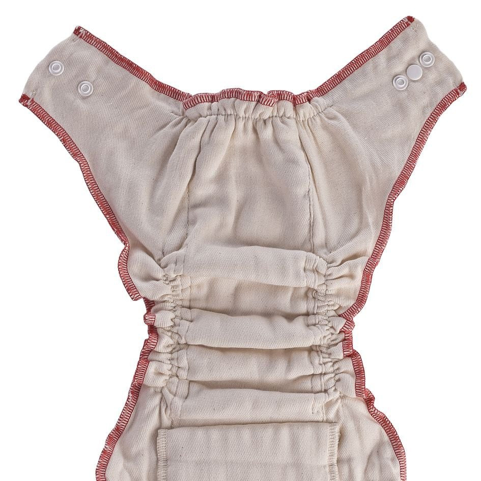 Organic Cotton Fitted Diaper - Natural - Size M