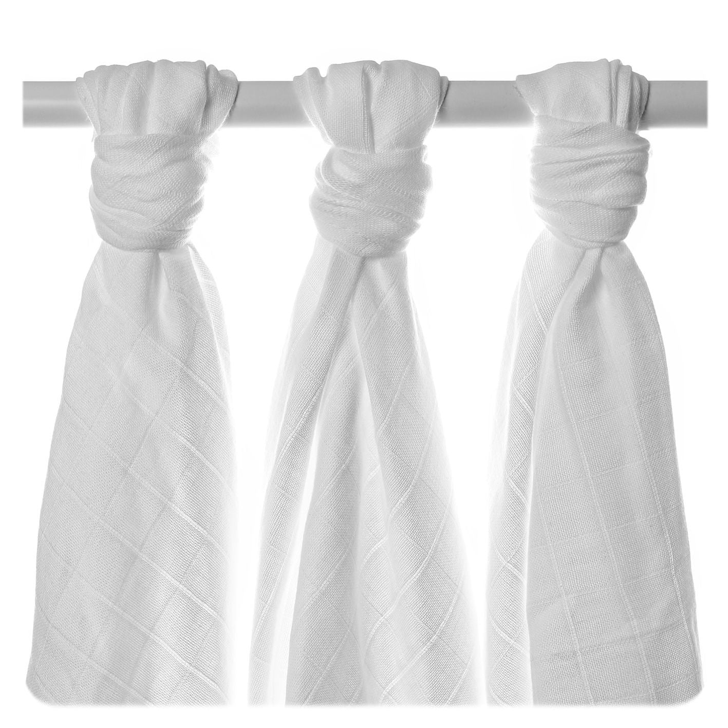 Organic Cotton Old Times Muslin Towels 35.4" x 39.3" - White (3 Pack)