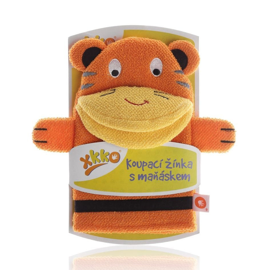 Cotton Bath Glove - Tiger