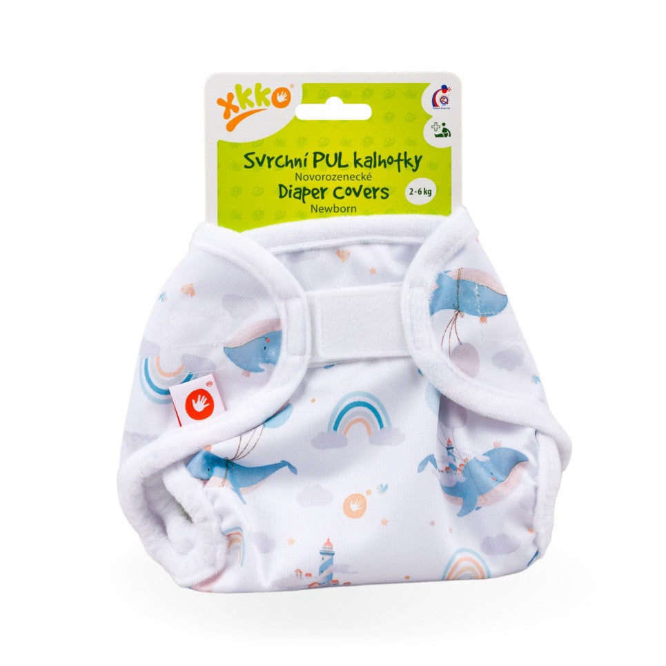 Diaper Cover Newborn - Sky Whale