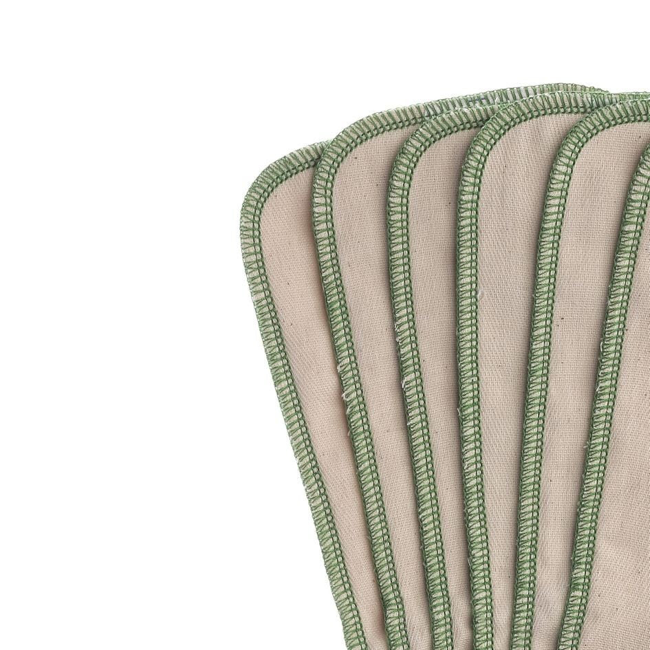 Organic Cotton Twill Booster - Natural (6 Pack) - Large