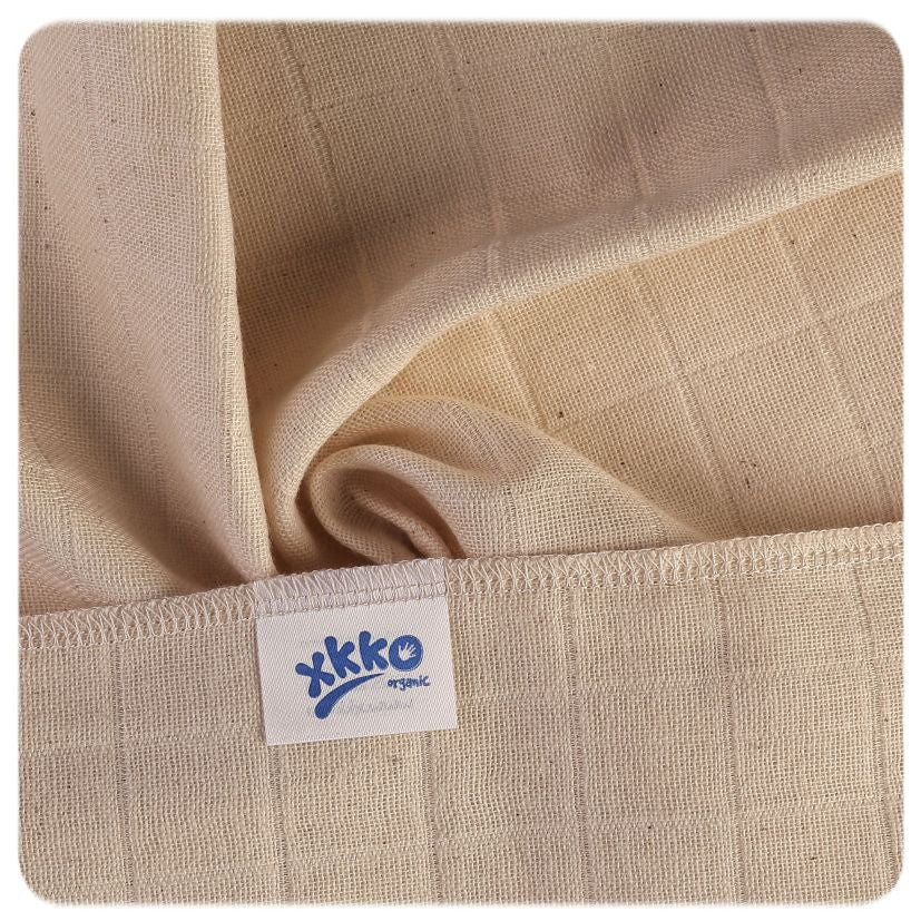 Organic Cotton Old Times Muslins 15.7" x 15.7" - Natural (10 Pack)