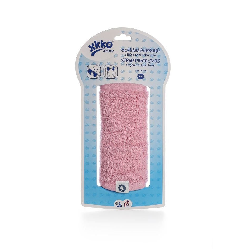 Organic Cotton Strap Covers - Baby Pink (2 Pack)