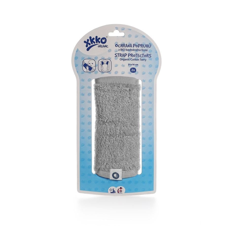 Organic Cotton Strap Covers - Silver (2 Pack)