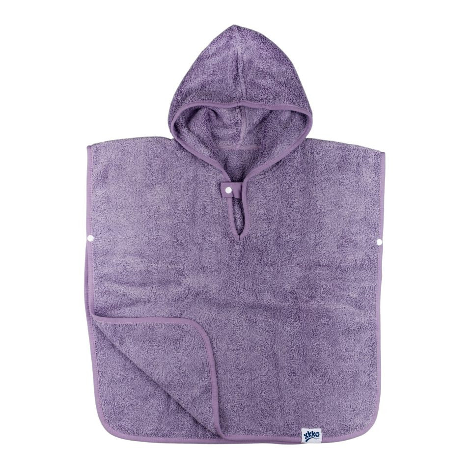 Organic Cotton Terry Poncho -  Lavender Aura