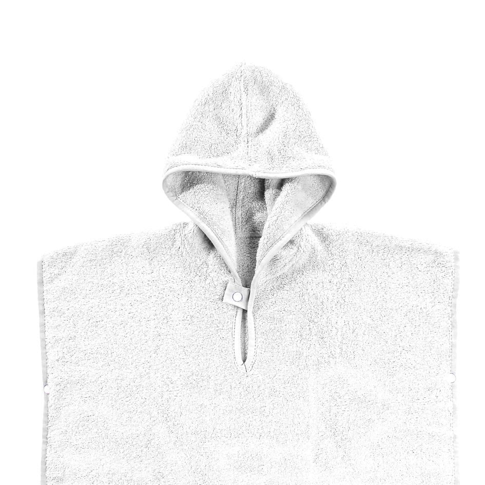 Organic Cotton Terry Poncho -  White Stars