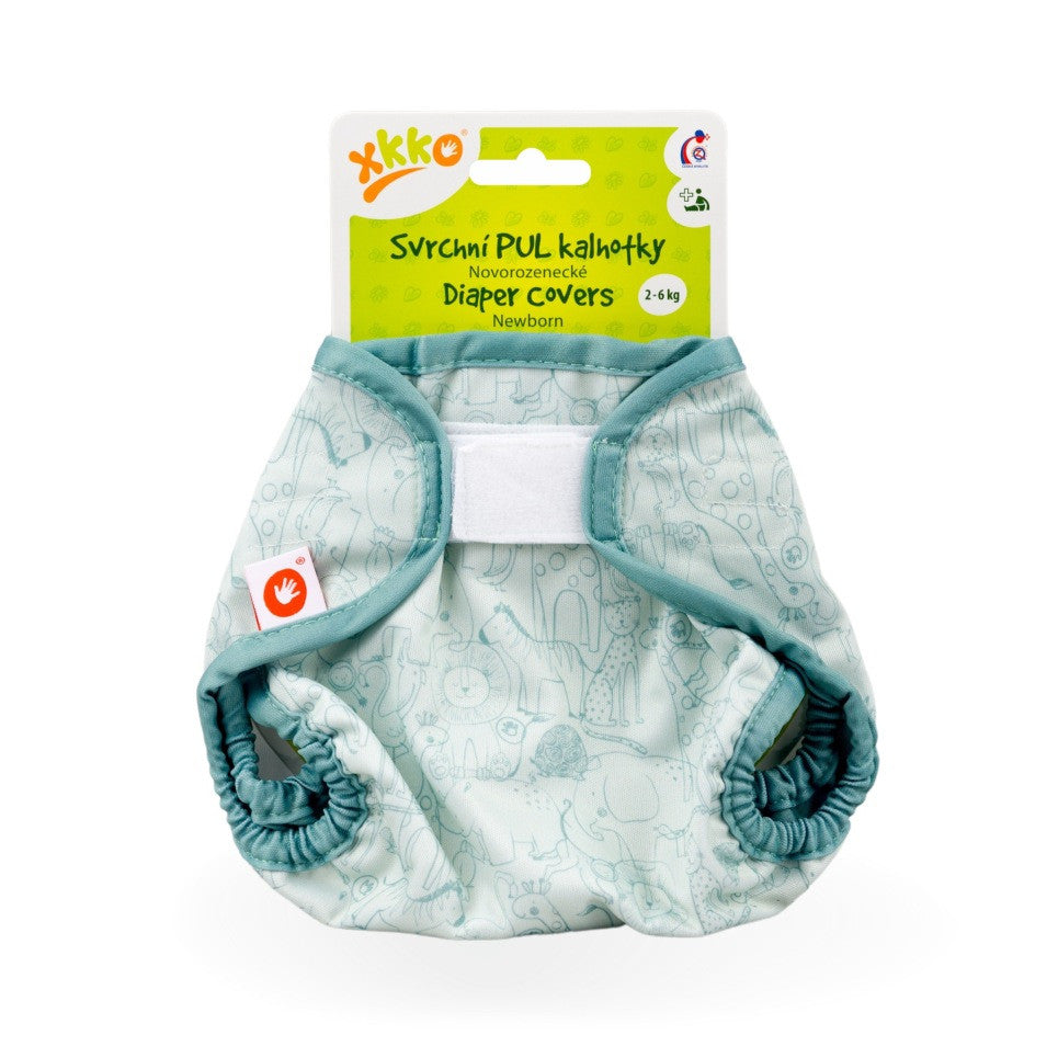 Diaper Cover Newborn - Safari Granite Green