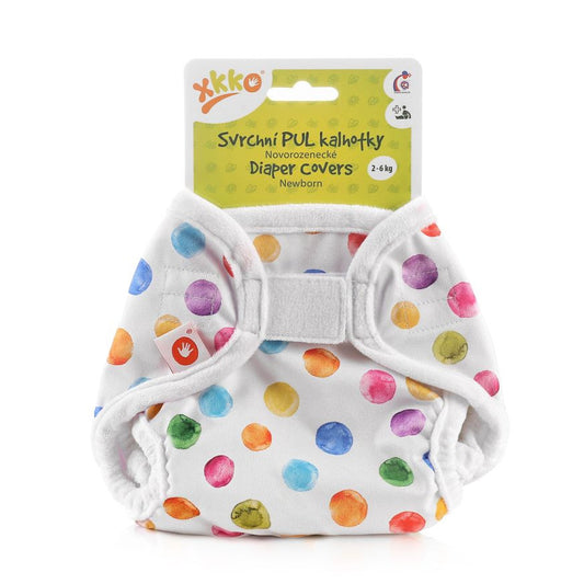 Diaper Cover Newborn - Watercolour Polka Dots