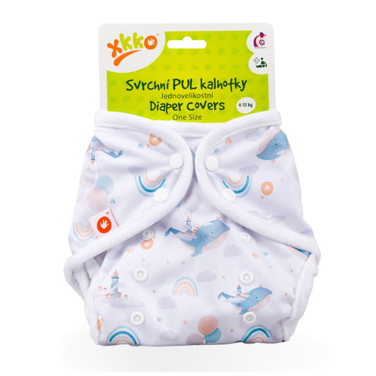 Diaper Cover One Size - Sky Whale