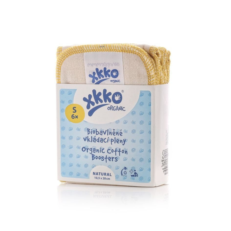 Organic Cotton Twill Booster - Natural (6 Pack) - Small